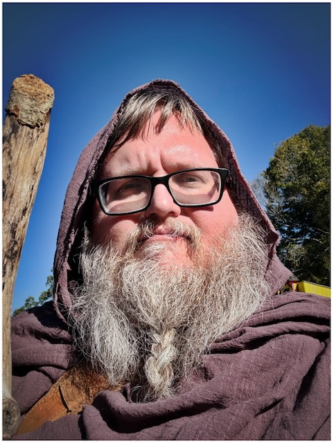 my profile at the Renaissance Fair dressed as a wizard